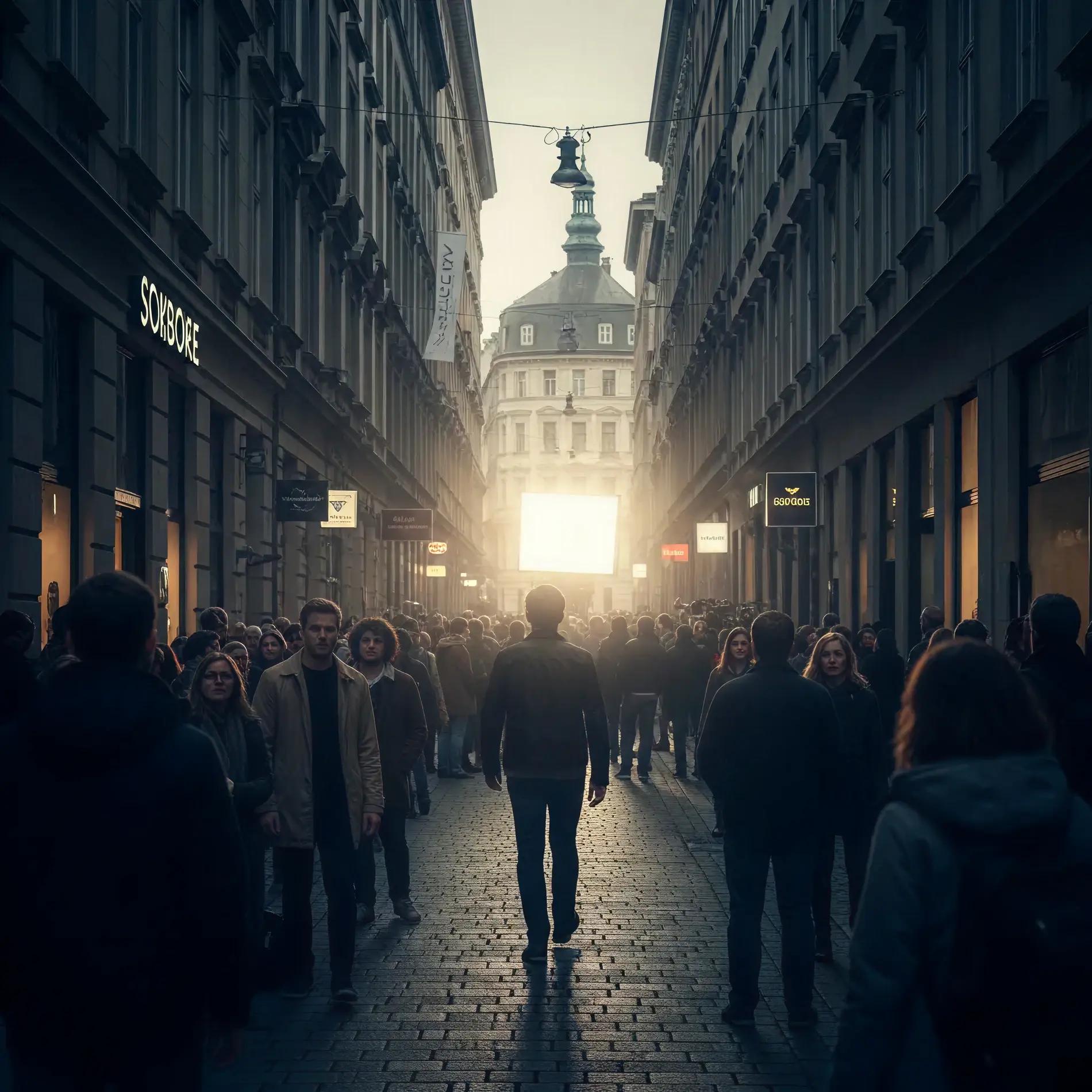 Городская улица с людьми